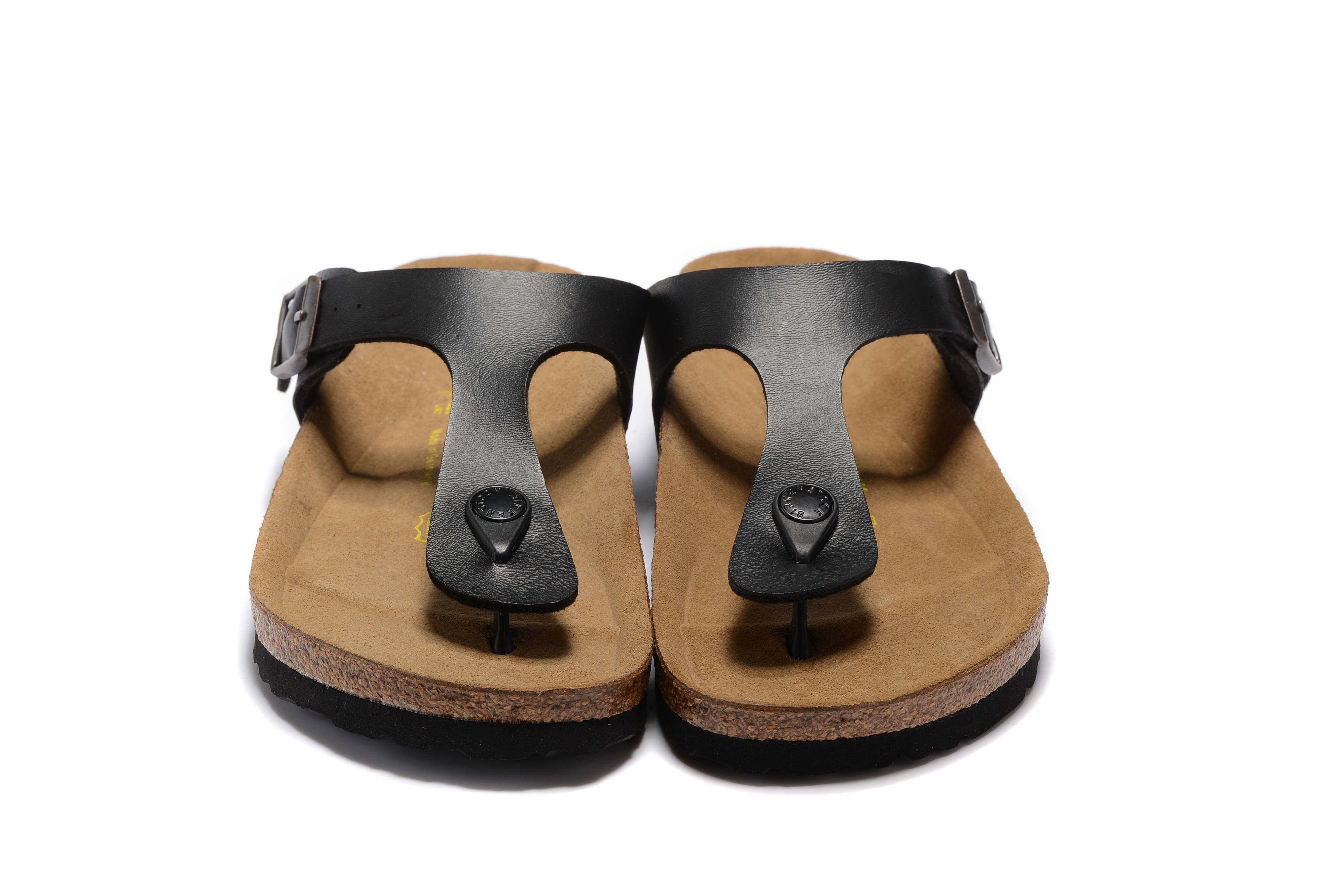Birkenstock Gizeh Black Matte Flip Flops Leather Sandals
