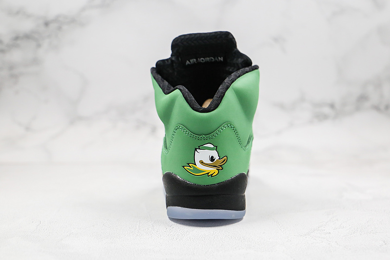 Nike Air Jordan 5 Oregon Ducks PE Player Green Sneakers