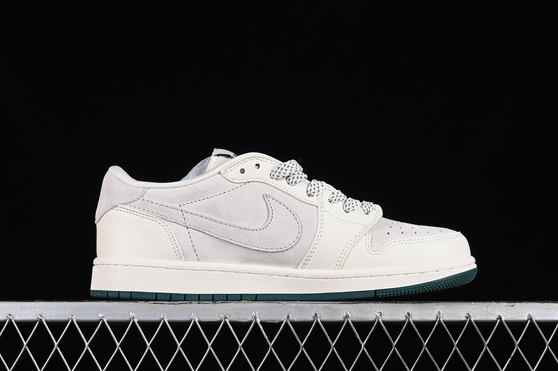 Nike Air Jordan 1 Low OG SP Travis Scott Fragment Design LV Grey White Sneakers