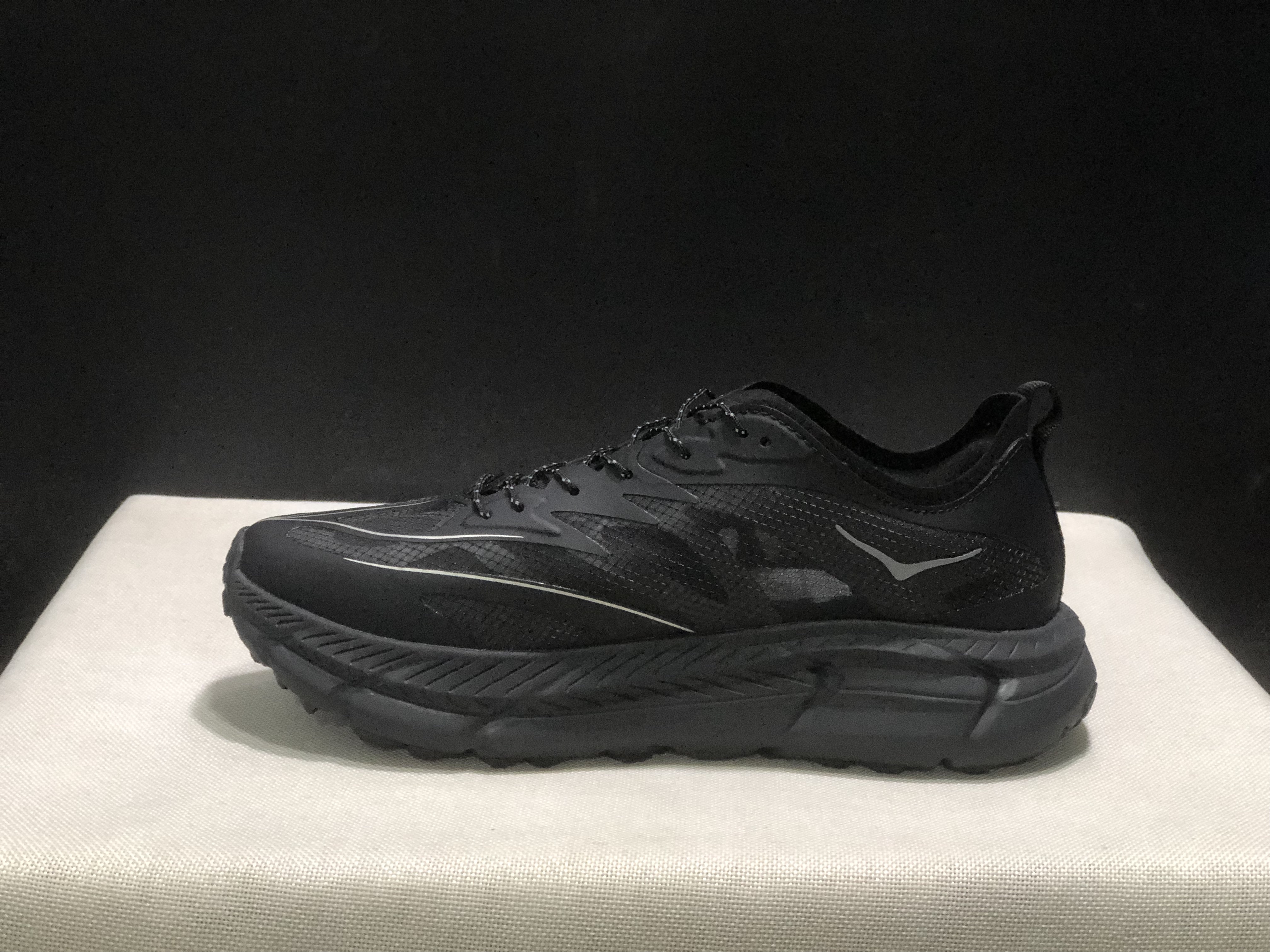 Hoka One One Satisfy x Mafate Speed 4 Black Breathable Fashion Running Shoes Sneakers