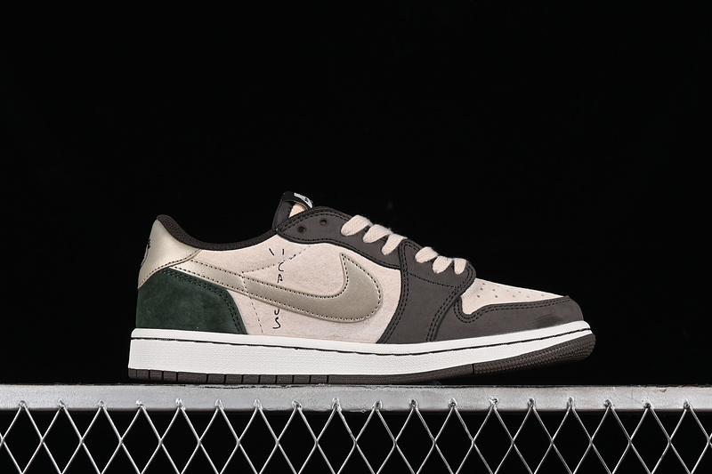 Nike Air Jordan 1 Low OG Travis Scott Cream Grey Brown Sneakers