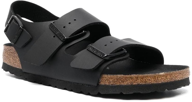 Birkenstock Arizona 1024998 Black Soft Footbed Leather Fashion Slippers