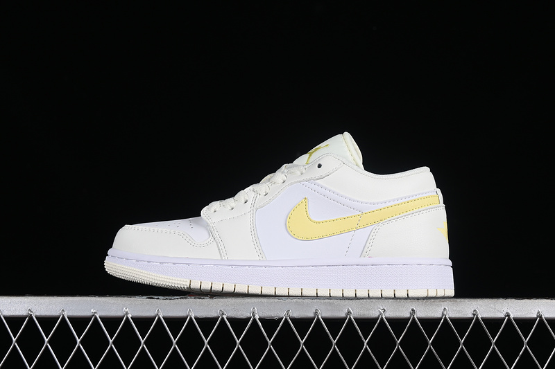 Nike Air Jordan 1 Low Cream Yellow Sneakers