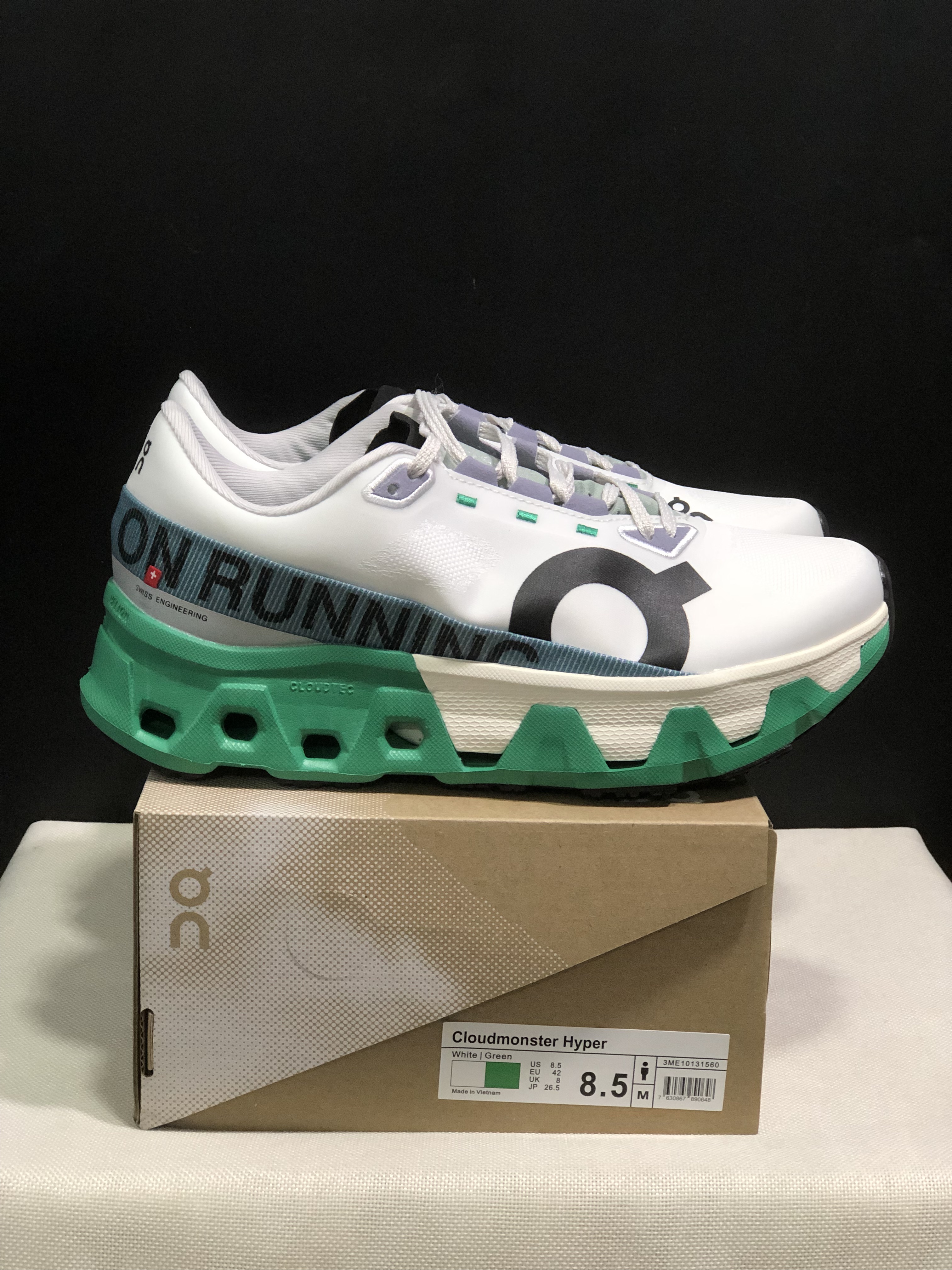 On Running Cloudmonster Hyper Running Shoes White/Green