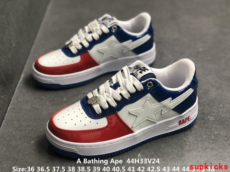 A Bathing Ape Bape Sta Low Red Navy White