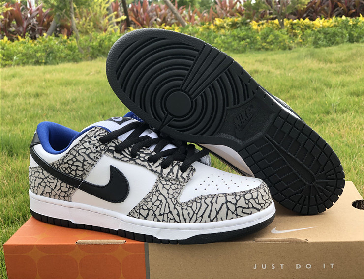 Nike SB Dunk Low Supreme White/Black-Cement Grey Sneakers