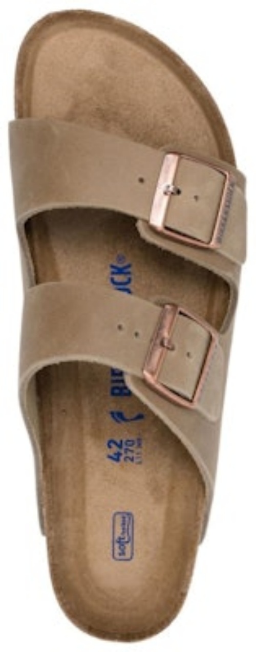 Birkenstock Arizona 552813 Brown Leather Fashion Slippers