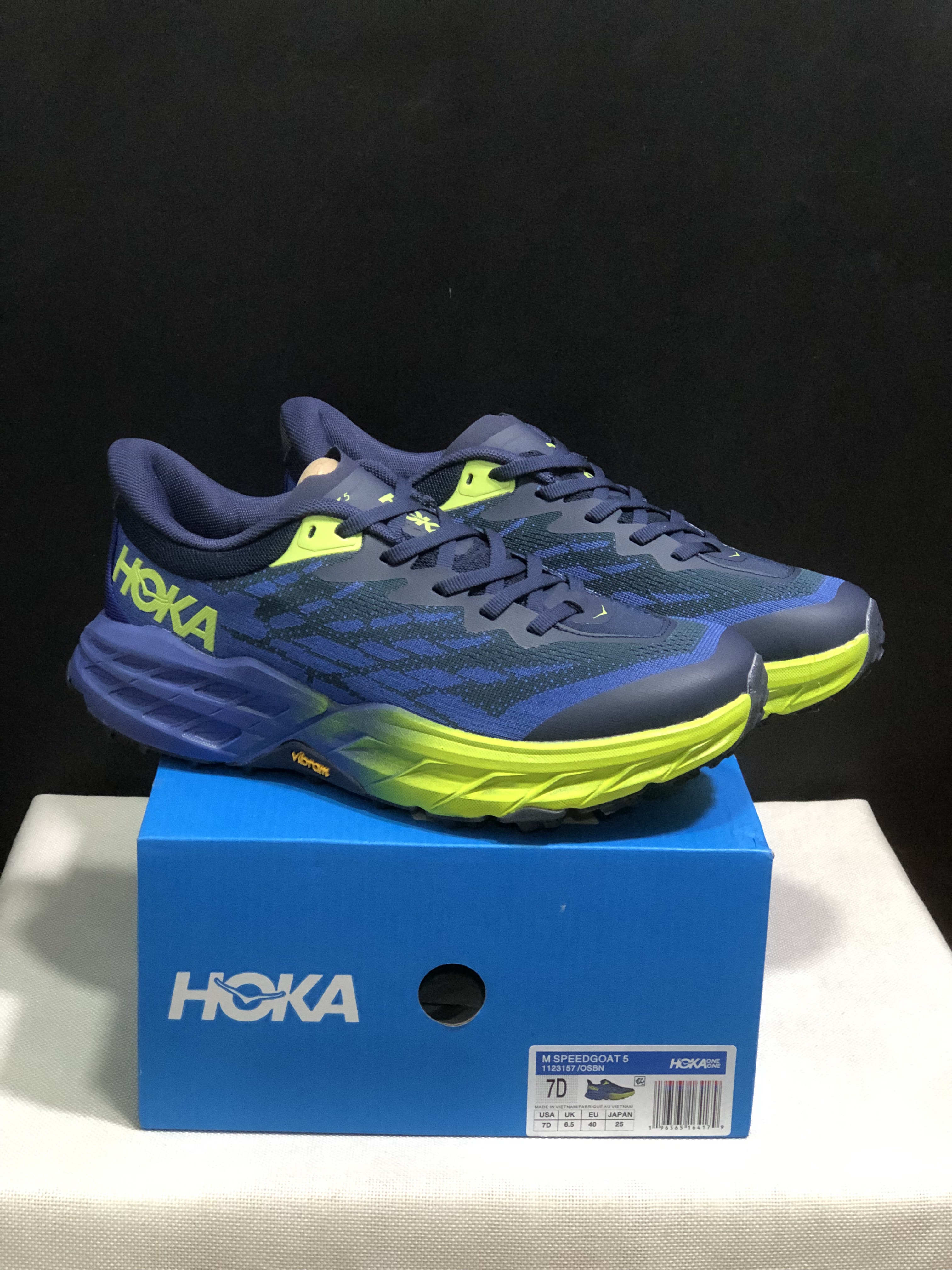 Hoka One One Speedgoat 5 Navy Trail Running Shoes Sneakers