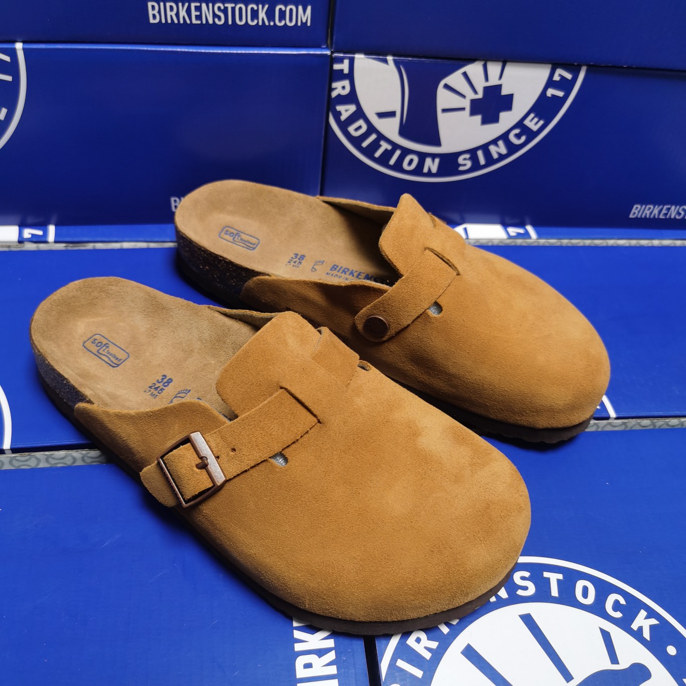 Birkenstock Earthy Yellow Scrub Leather Clog Shoes