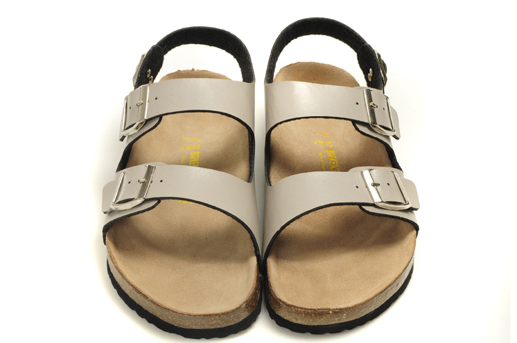 Birkenstock Two-Button Cream Matte Leather Casual Sandals