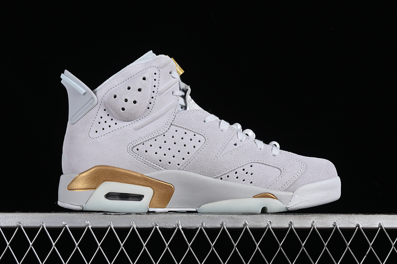 Nike Air Jordan 6 Retro Paris Olympics Pure Platinum Grey White Sneakers