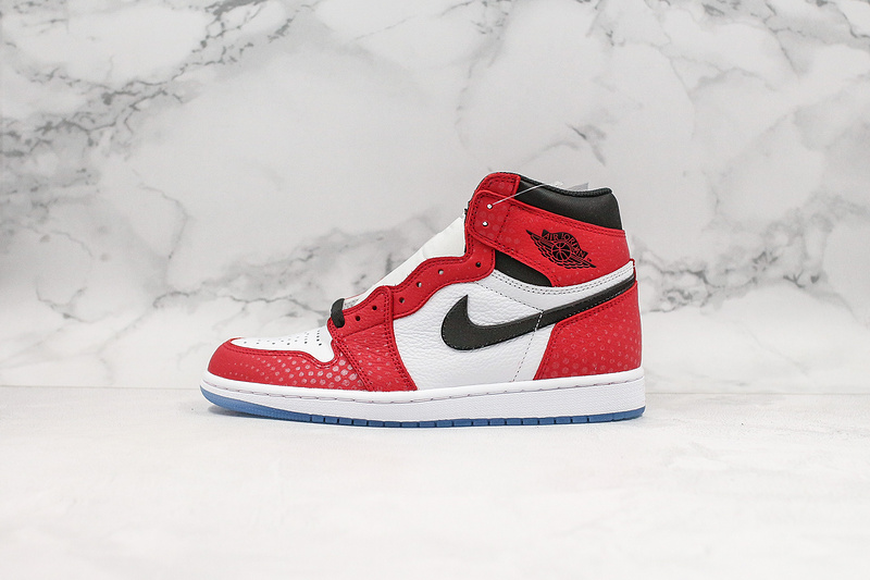 Nike Air Jordan 1 Retro Spider-Man Origin Story Red/Black/White/Blue Sole Sneakers