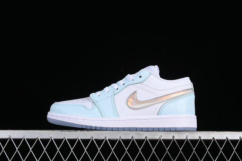 Nike Air Jordan 1 Low Super Violet Glacier Blue White Sneakers