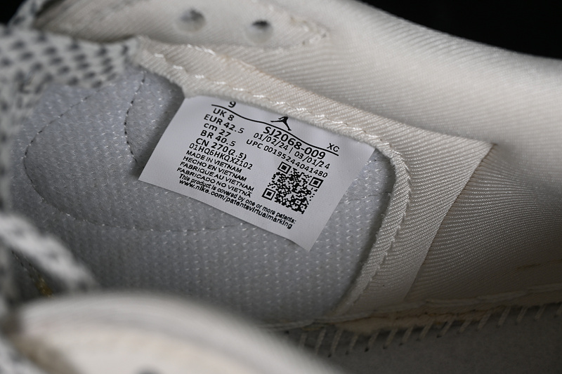 Nike Air Jordan 1 Low OG SP Travis Scott Fragment Design LV White Khaki Sneakers