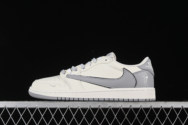 Nike Air Jordan 1 Retro Low OG SP Off-White Travis Scott Fragment Design White Grey Sneakers