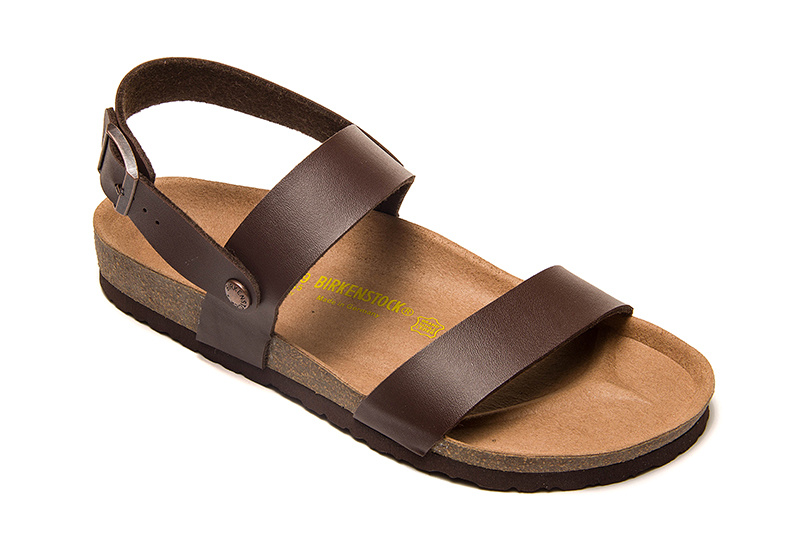 Birkenstock Brown Casual Matte Leather Strappy Sandals