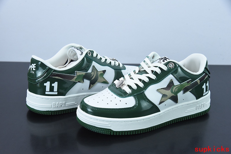 A Bathing Ape Bape Sta Low Dark Green Camo