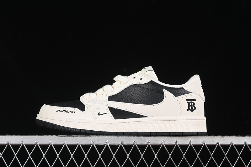 Travis Scott Fragment Design Nike Air Jordan 1 Low OG SP Black Sole Black White Sneakers