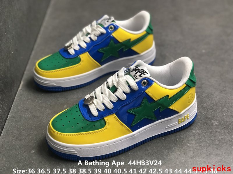 A Bathing Ape Bape Sta Low Yellow Green Blue