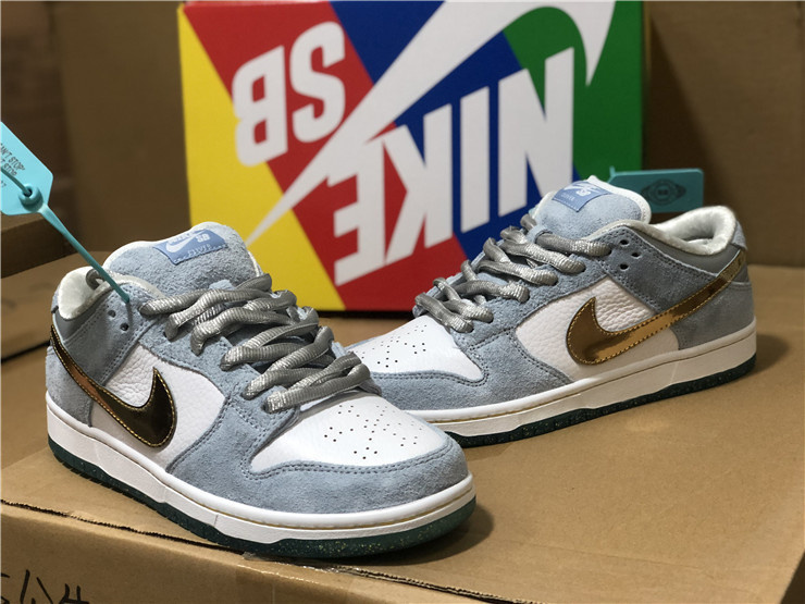 Nike SB Dunk Low Sean Cliver Holiday Special Ice Blue/Metallic Silver Sneakers