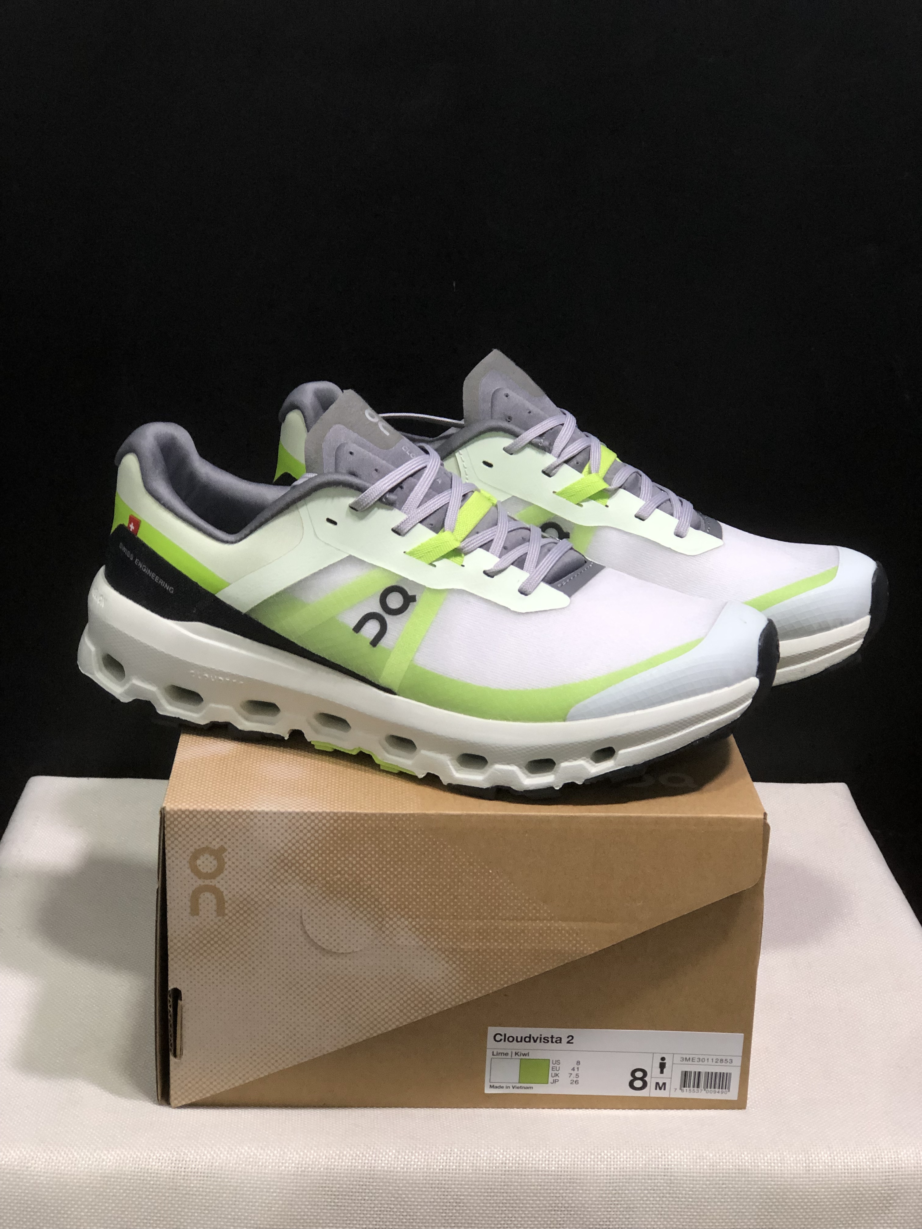 On Running Cloudvista 2 Waterproof Trail Running Shoes Grey/Ivory/Green