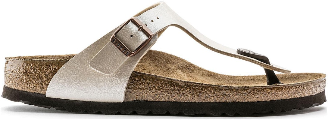 Birkenstock Gizeh 0943873 Birko-Flor Graceful Narrow Fit Pearl White Sandals