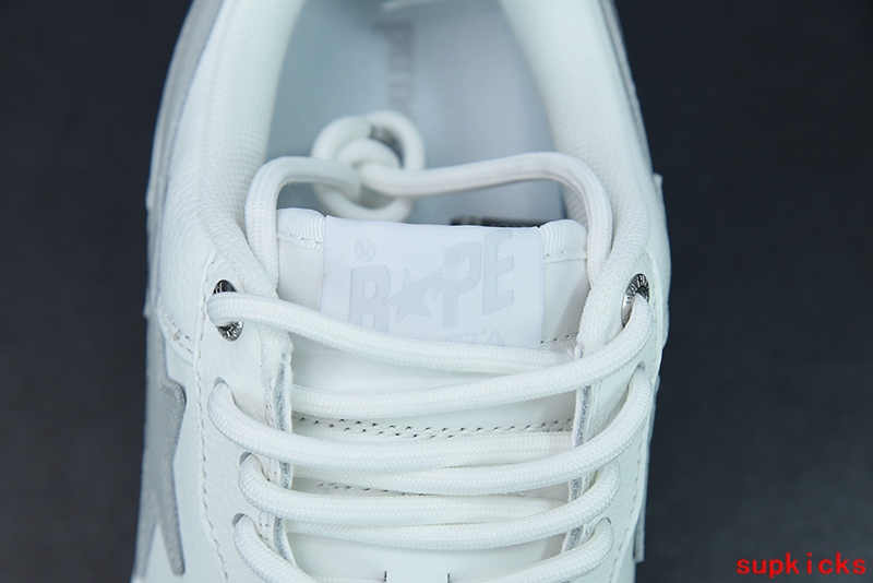 A Bathing Ape Bape Sneaker White Gray