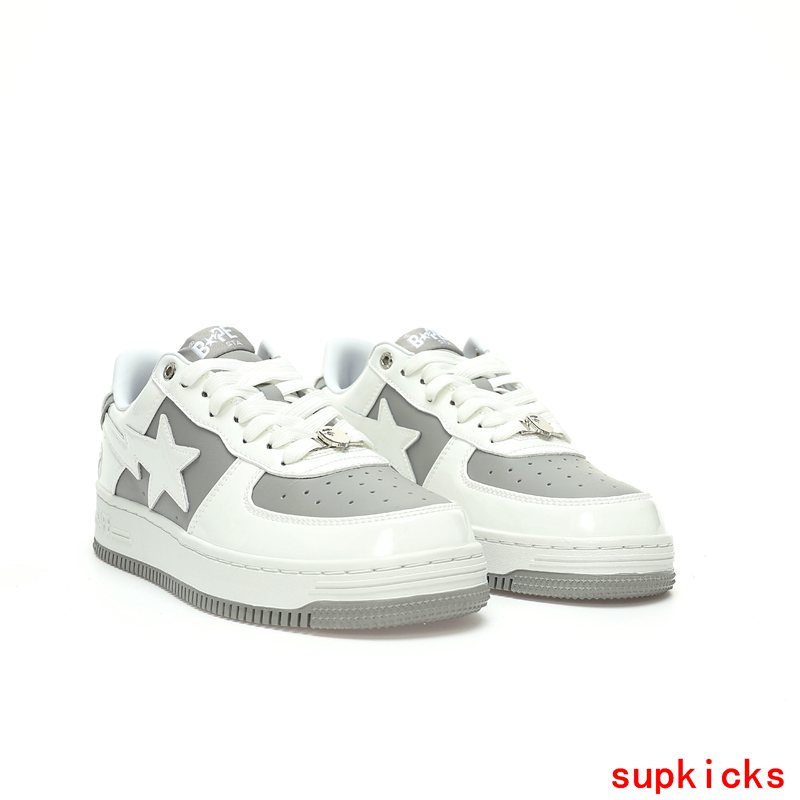 A Bathing Ape Bape Sta Sk8 Low White Gray