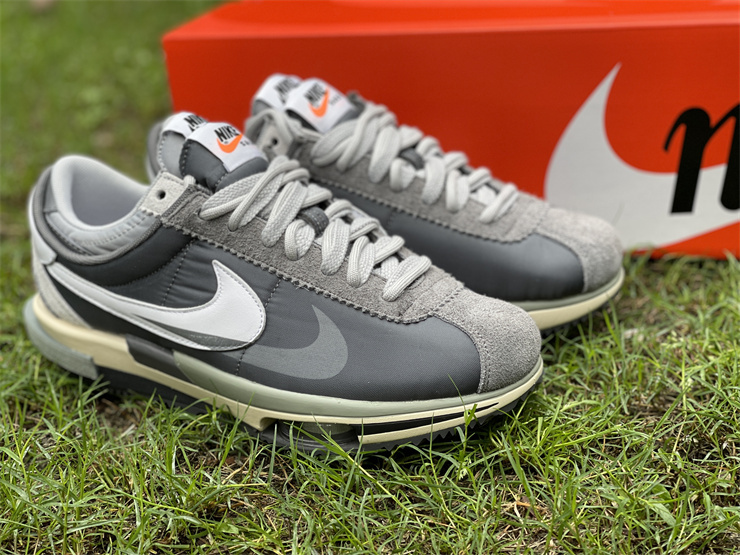 Nike Zoom Sacai Cortez Iron Grey White Light Cream Sneakers