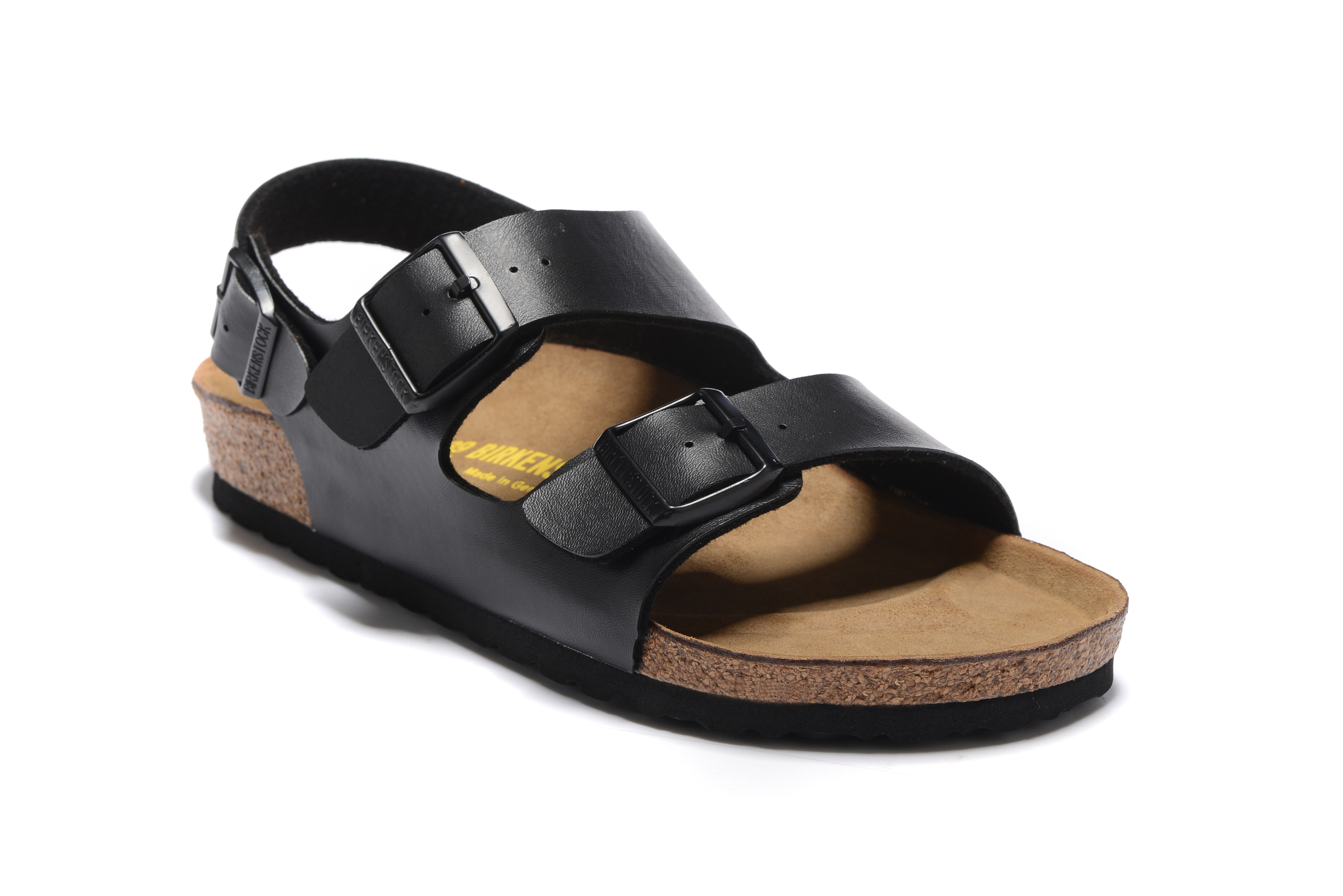 Birkenstock Black Matte Double Buckle Strap Sandal