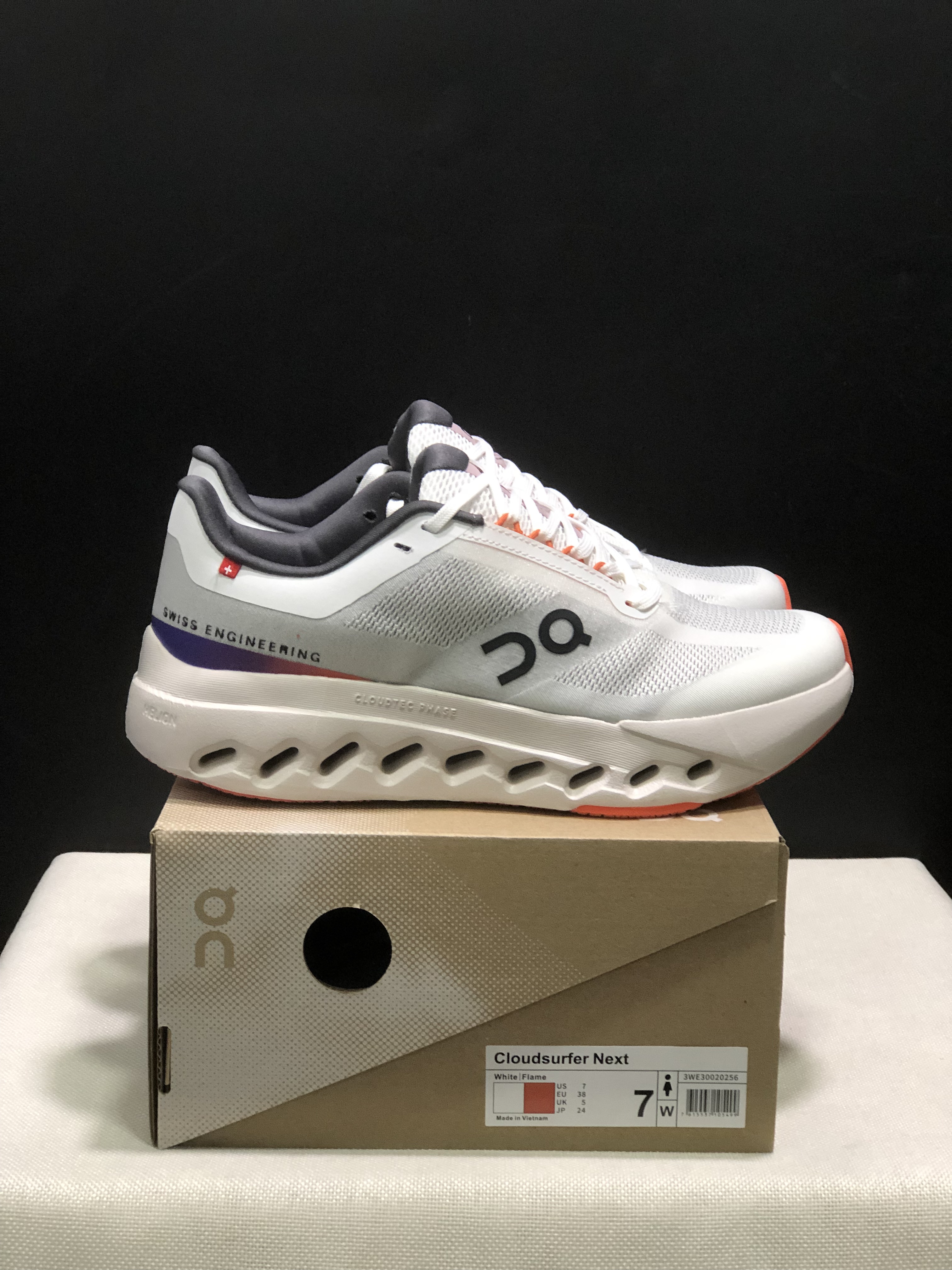 On Running Cloudsurfer Next Casual Running Shoes Grayish-White/Flame