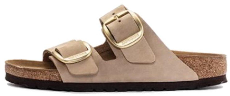Birkenstock Arizona Big Buckle Nubuck Leather 1024064 Narrow Fit Sandcastle Sandals