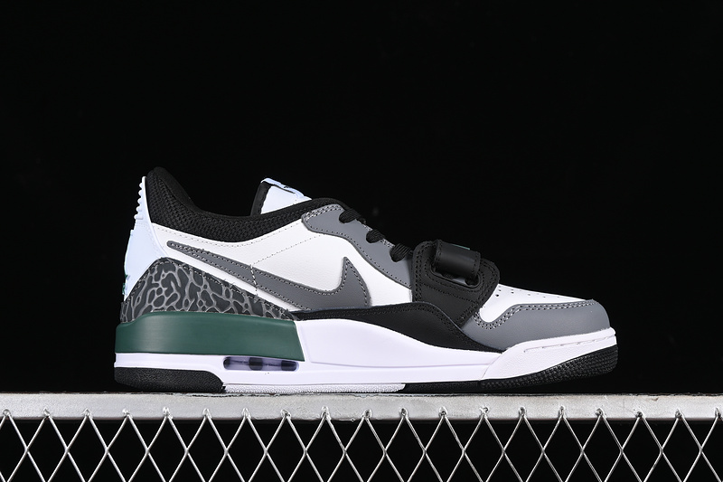 Nike Air Jordan Legacy 312 Low Black White Cool Grey Oxidized Green Sneakers