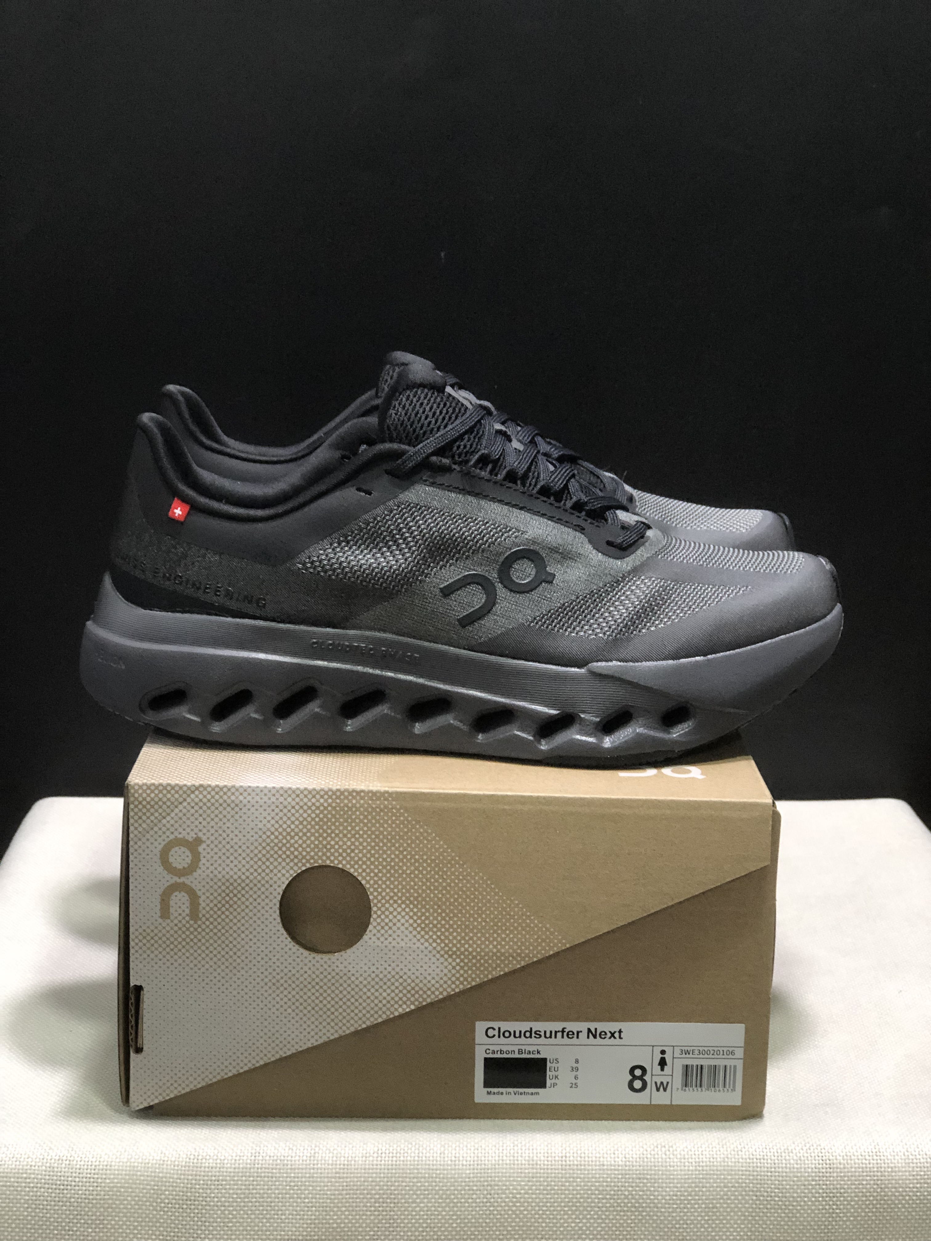 On Running Cloudsurfer Next Casual Running Shoes Carbon Black