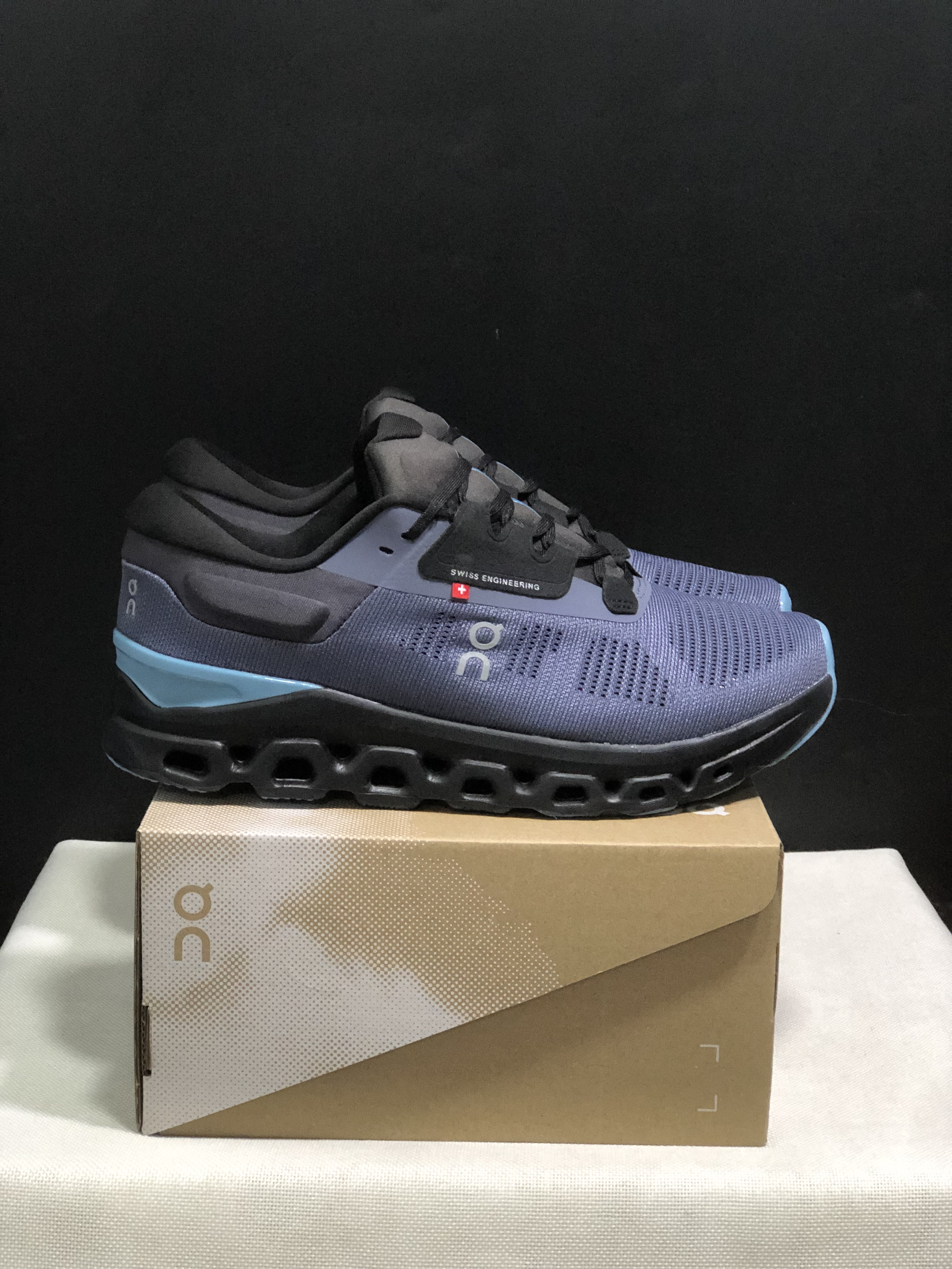 On Running Cloudstratus 3 Anti-Slip Running Shoes Dark Blue/Black