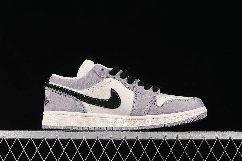 Nike Air Jordan 1 Low White Grey Black Sneakers