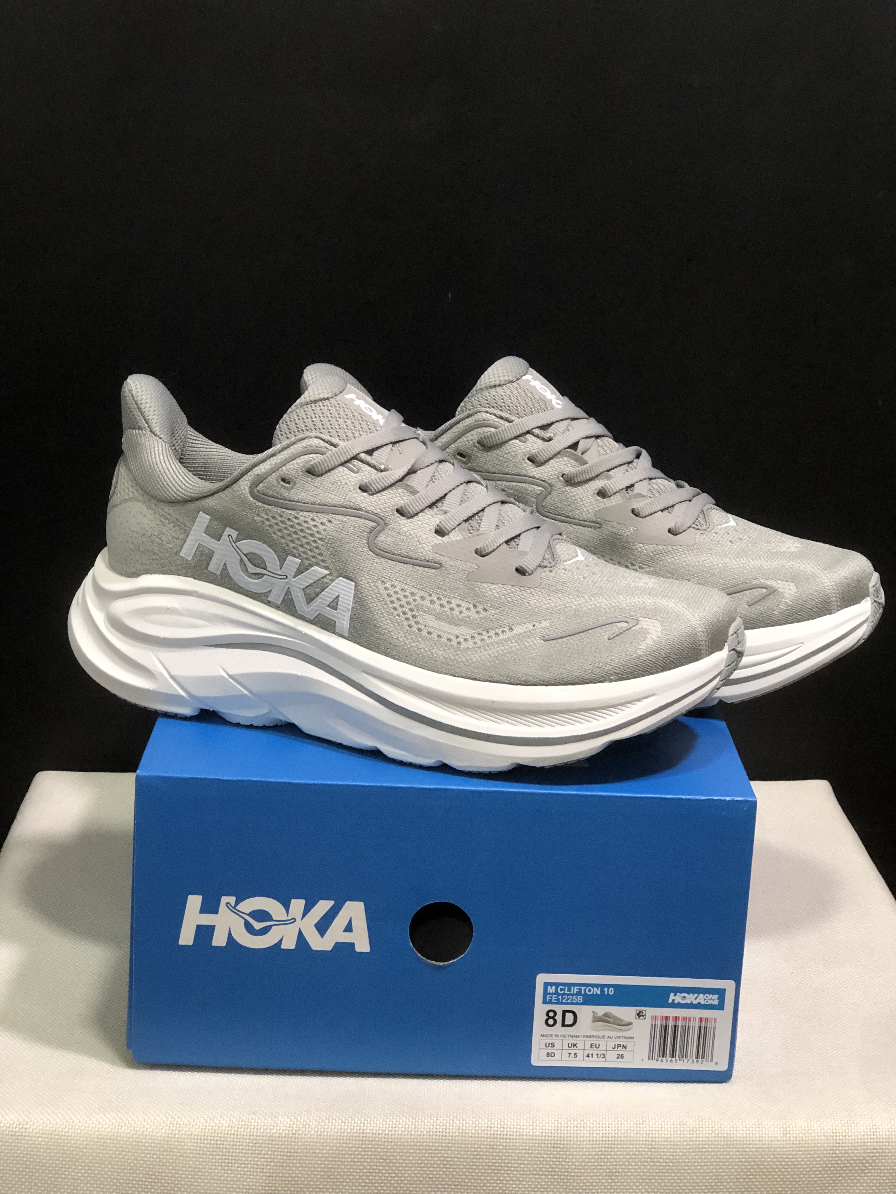 Hoka One One Clifton 10 Fashion Shoes Sneakers Gray