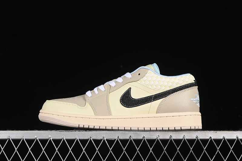 Nike Air Jordan 1 Low Sanddrift Black Muslin Coconut Milk Sneakers