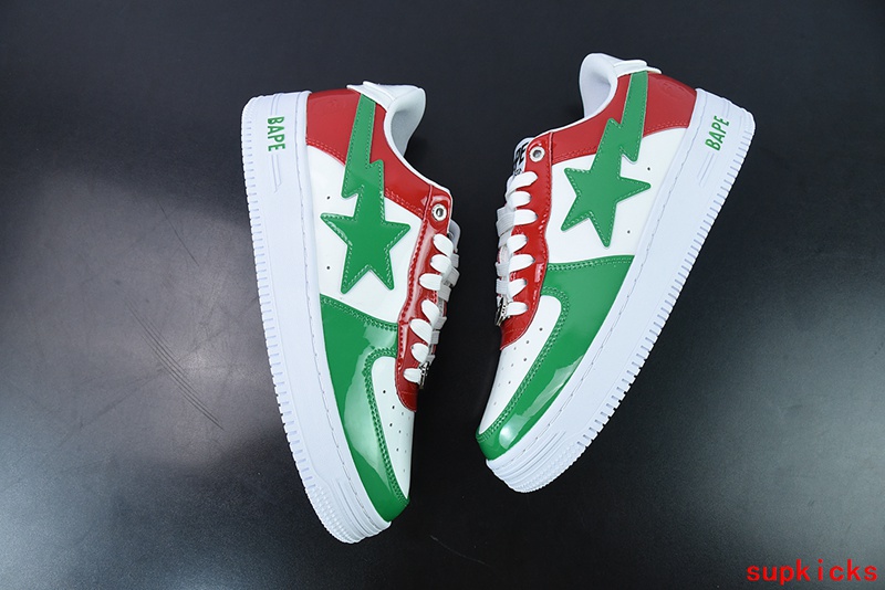 A Bathing Ape Bape Sta Low Green Red White