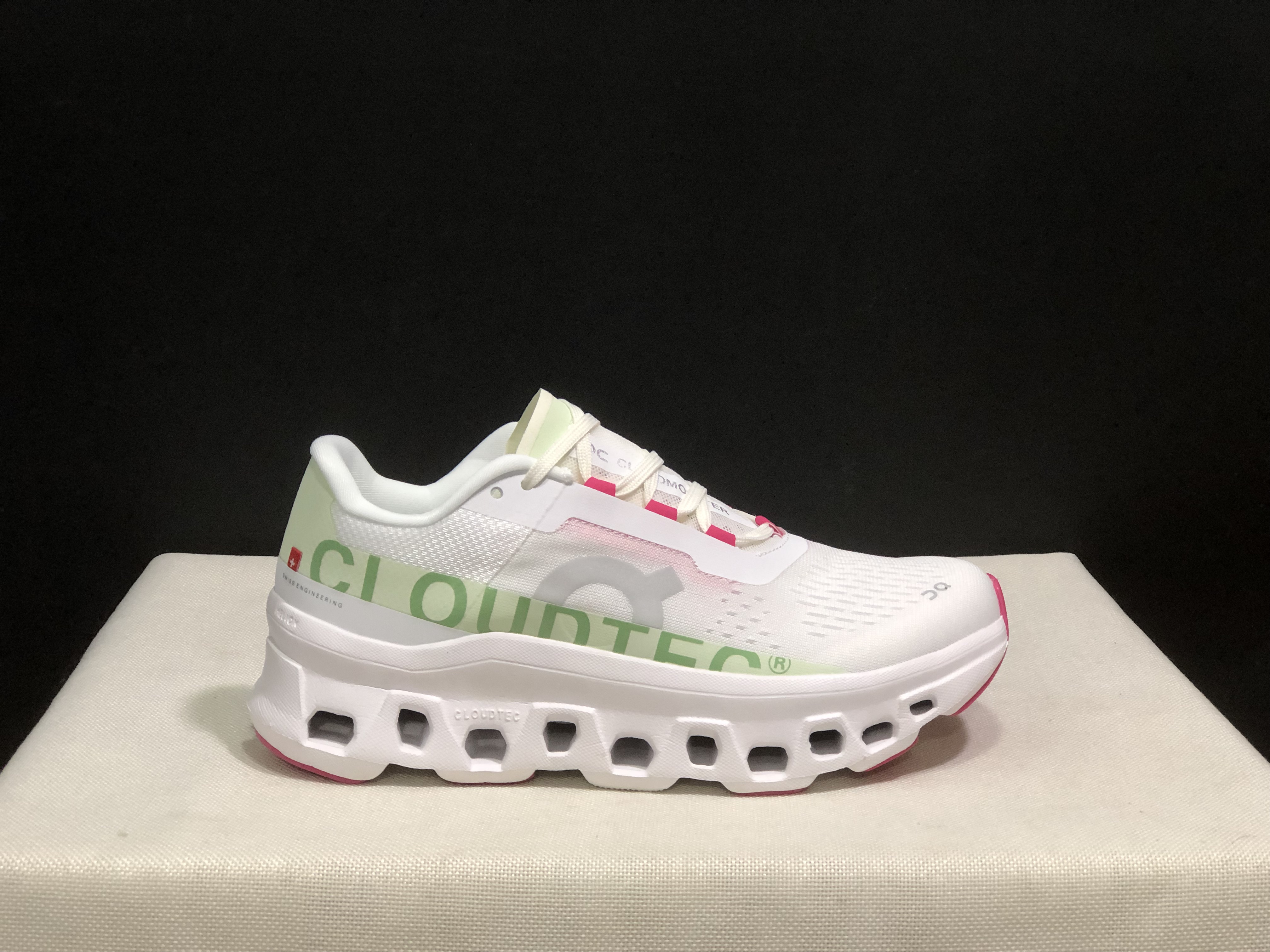 On Running Cloudmonster Anti-Slip Running Shoes White/Lima