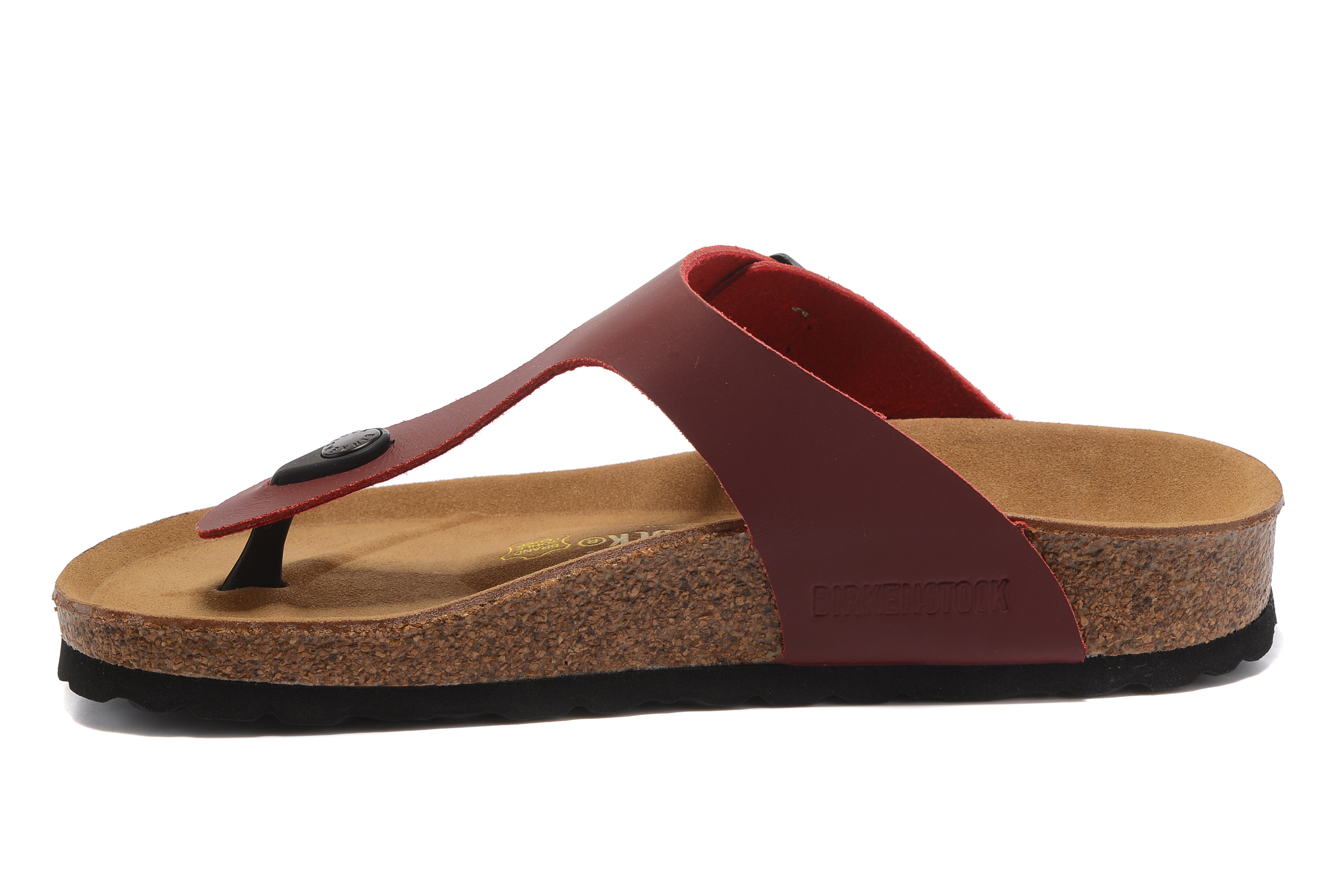 Birkenstock Gizeh Wine Red Flip Flops Leather Sandals