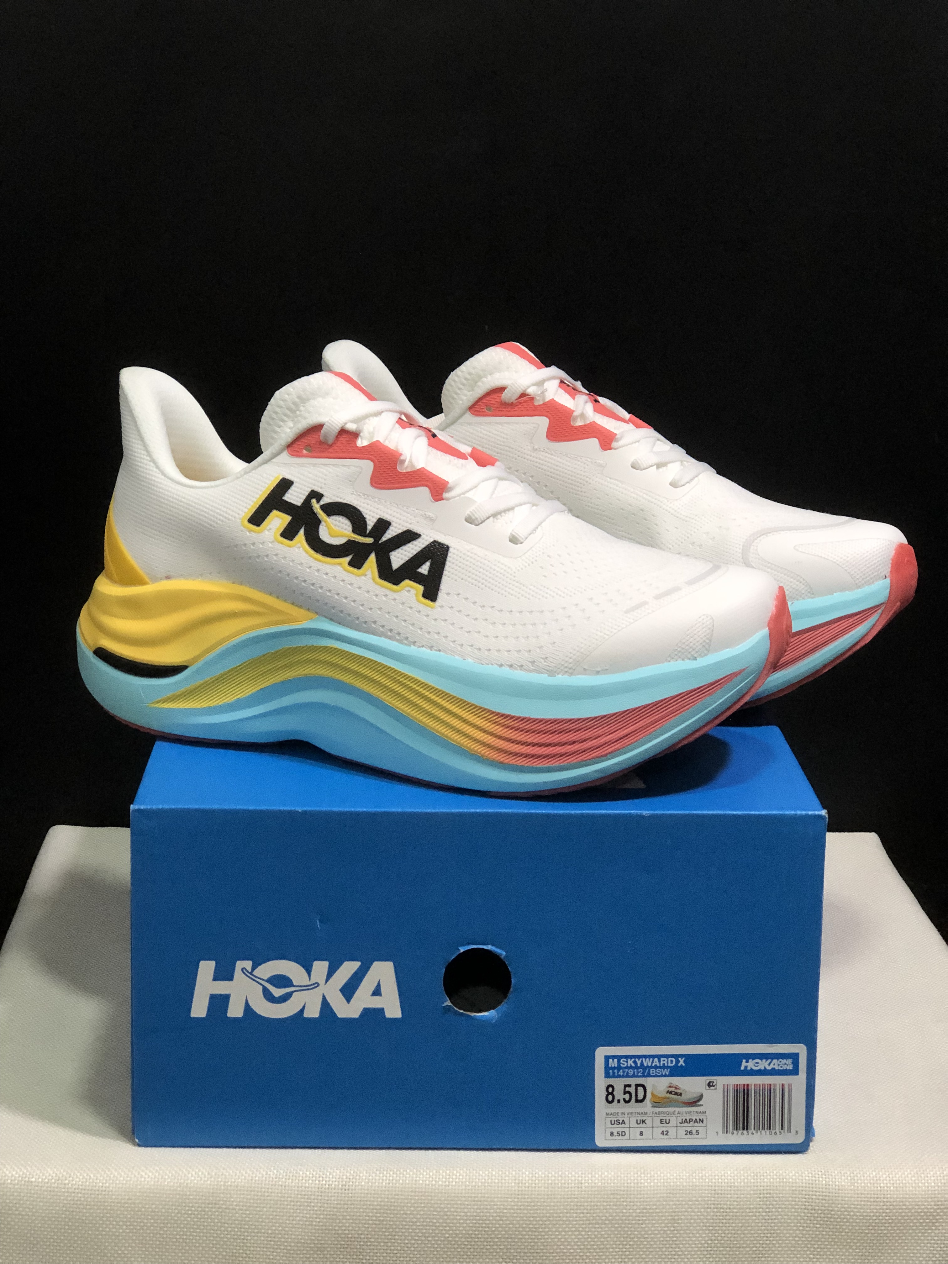 Hoka One One Skyward X White Anti-slip Wear-resistant Running Shoes Sneakers
