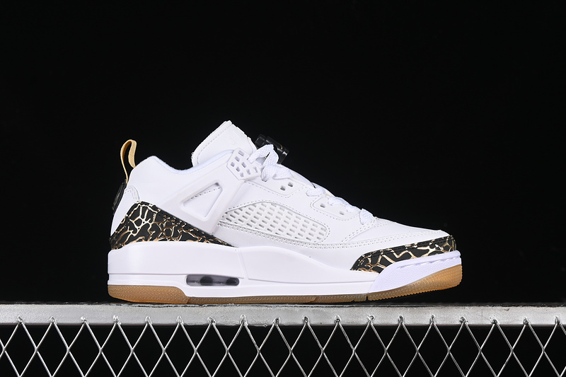 Nike Air Jordan Spizike Low Metallic Gold Black Cement White Sneakers
