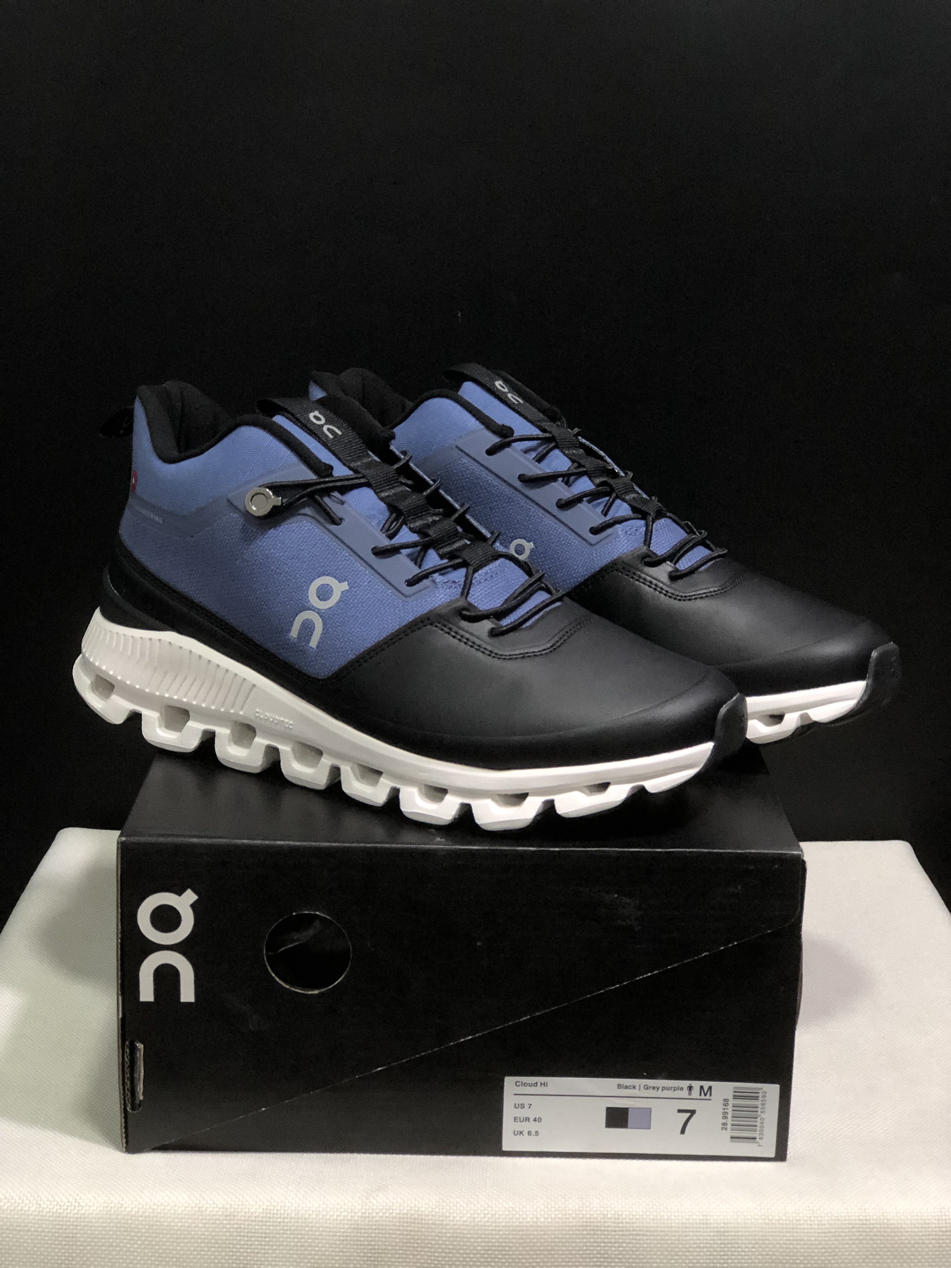 On Running Cloud Hi Edge Outdoor Training Running Shoes Blue/Black
