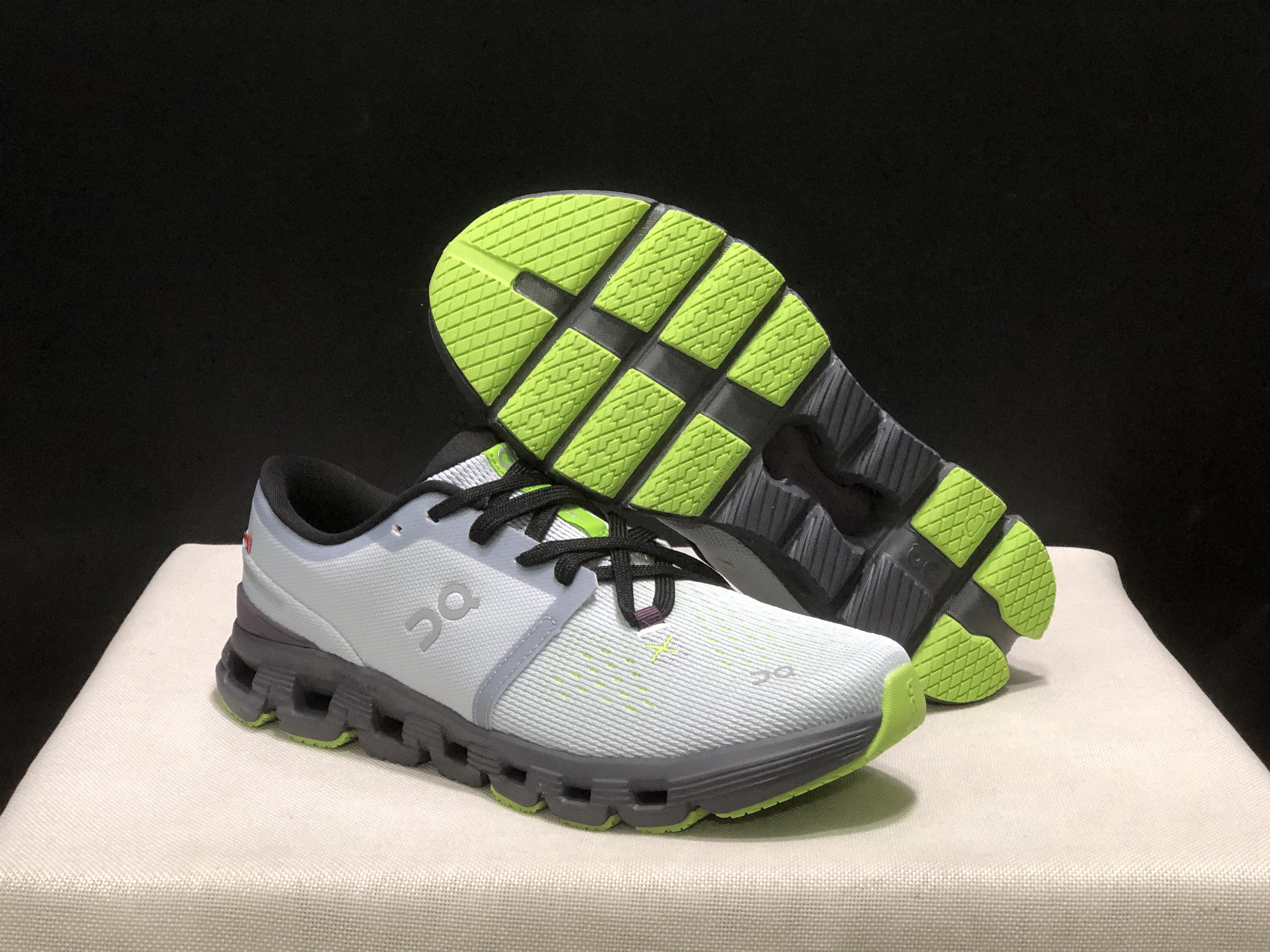 On Running Cloud X4 Comfortable Running Shoes Gray/Green