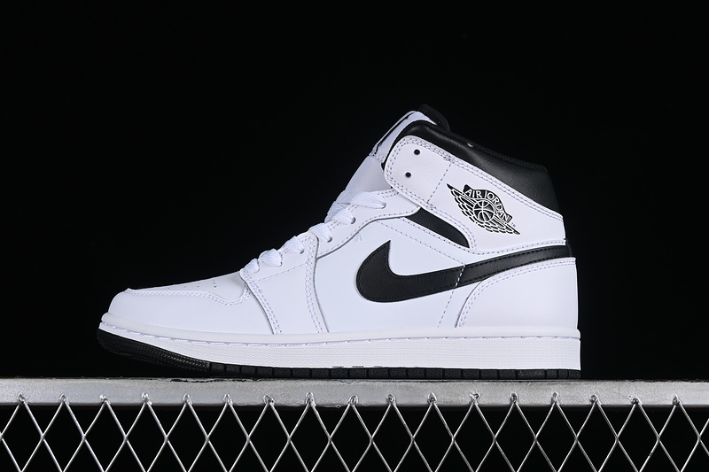 Nike Air Jordan 1 Mid Black White Sneakers