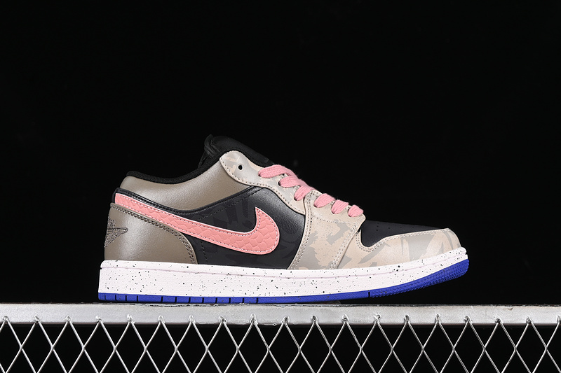 Nike Air Jordan 1 Low Purple Tropical Twist Black Sneakers