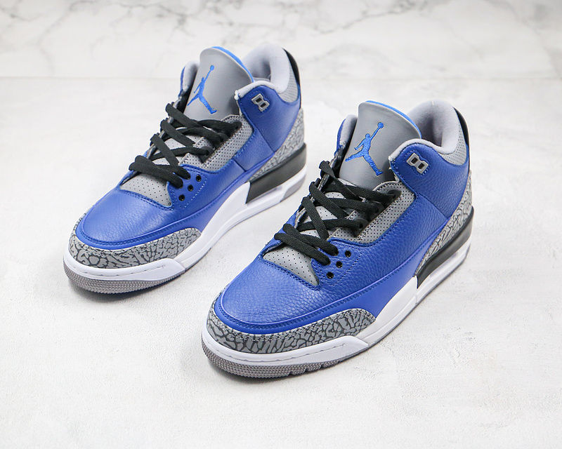 Nike Air Jordan 3 Varsity Royal Cement Sneakers