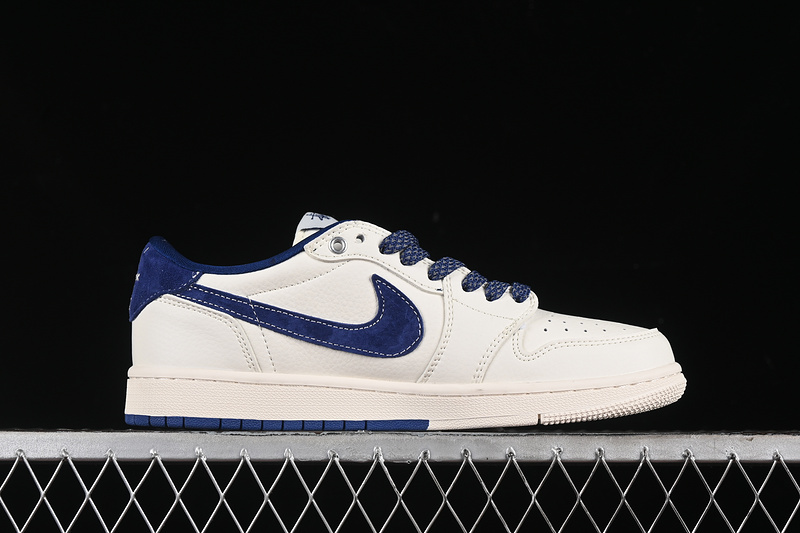 Nike Air Jordan 1 Low Travis Scott Fragment Design OG SP Navy White Sneakers