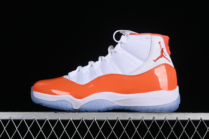 Nike Air Jordan 11 Retro Mid White Orange Sneakers